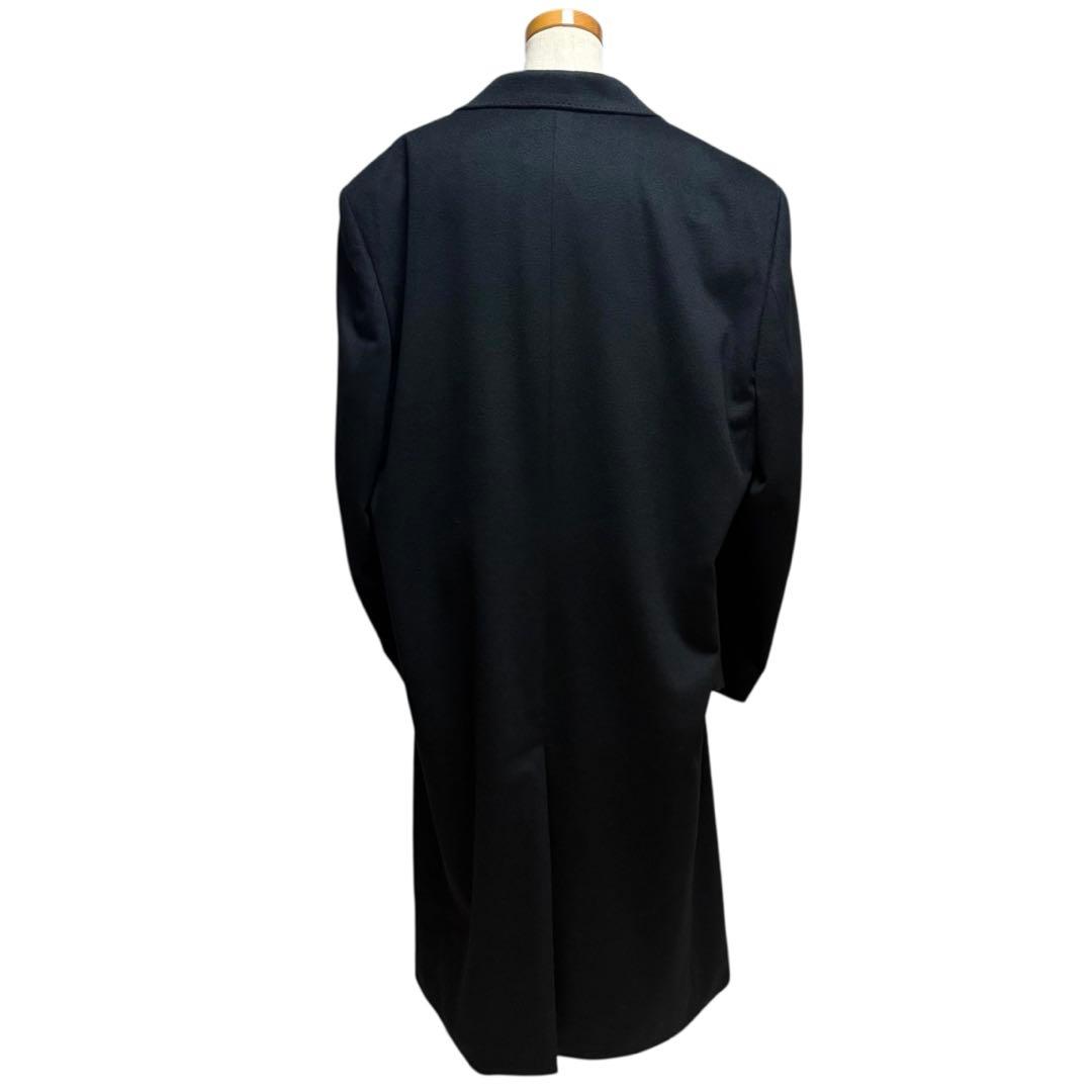 【極美品】カシミヤ100% メンズ チェスターコート XL 黒