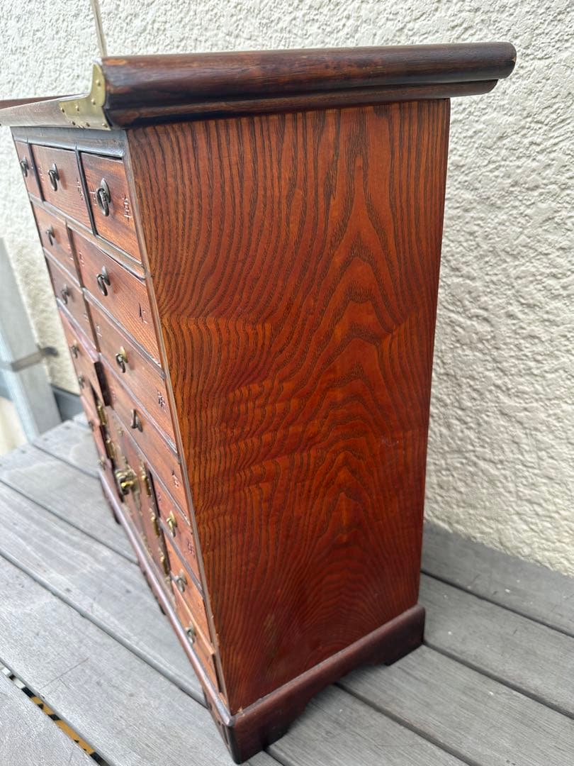 李朝 薬箪笥 ヤクジャン アンティーク 引き出し 戸棚 レトロ 木製　※r2