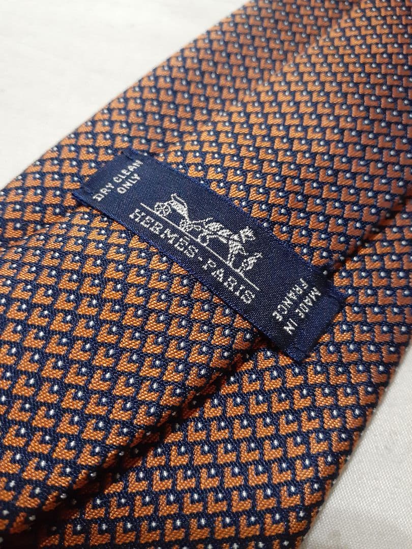 HERMES エルメス ハート柄 ネクタイ