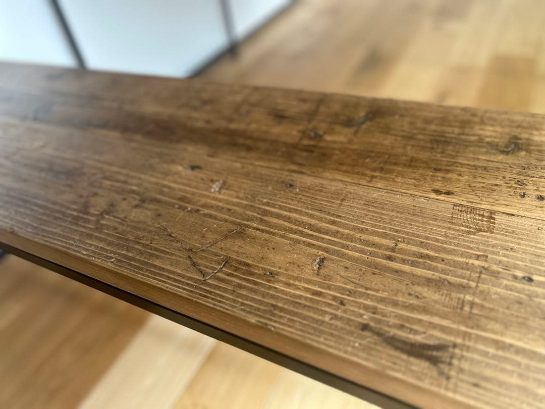 木製ベンチ アイアン脚