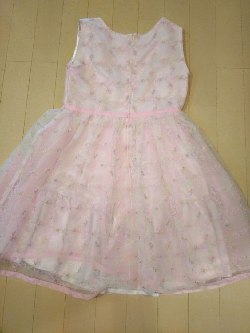 メゾピアノ刺繍チュールワンピース140