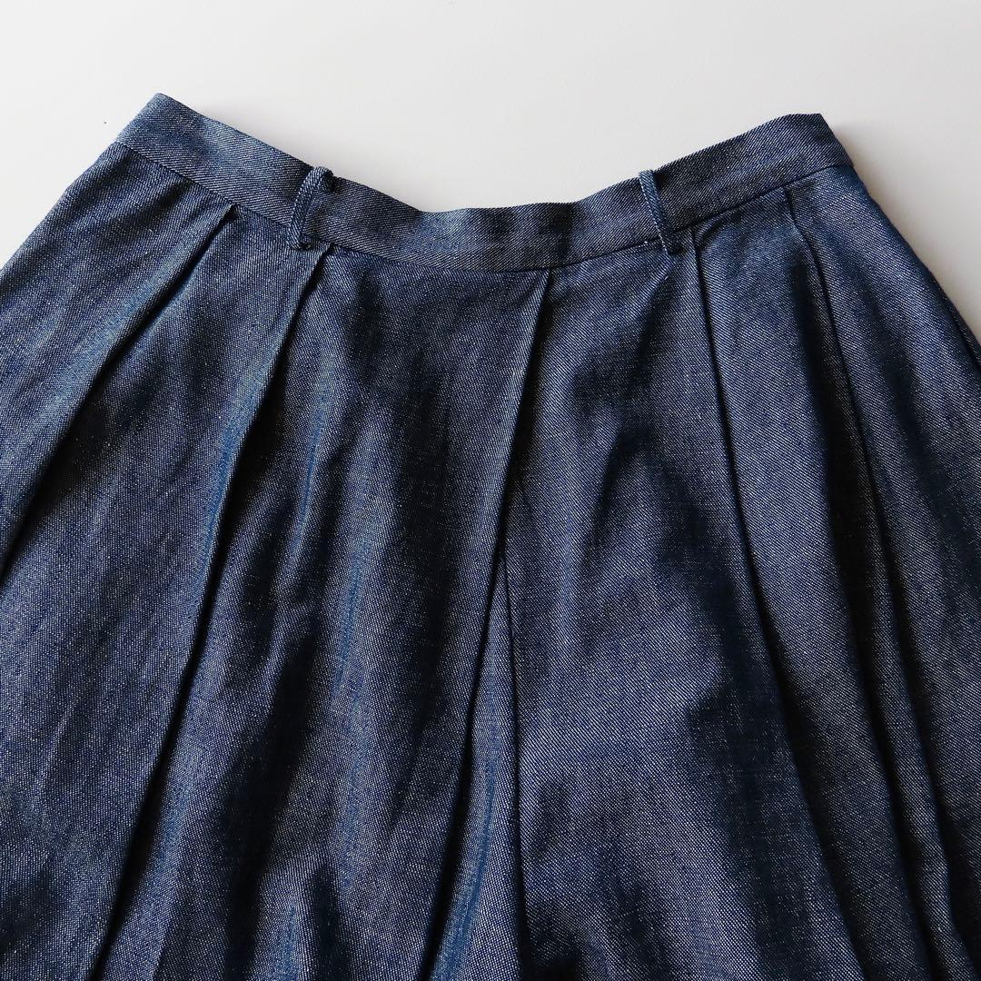 タグ付き 45R ギマダンガリーデニムキュロットスカート 2 45rpm