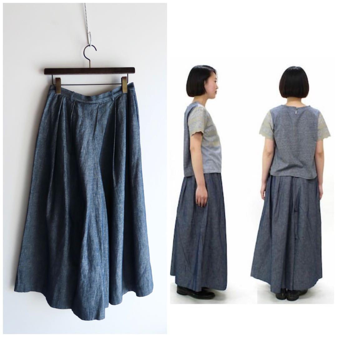 タグ付き 45R ギマダンガリーデニムキュロットスカート 2 45rpm