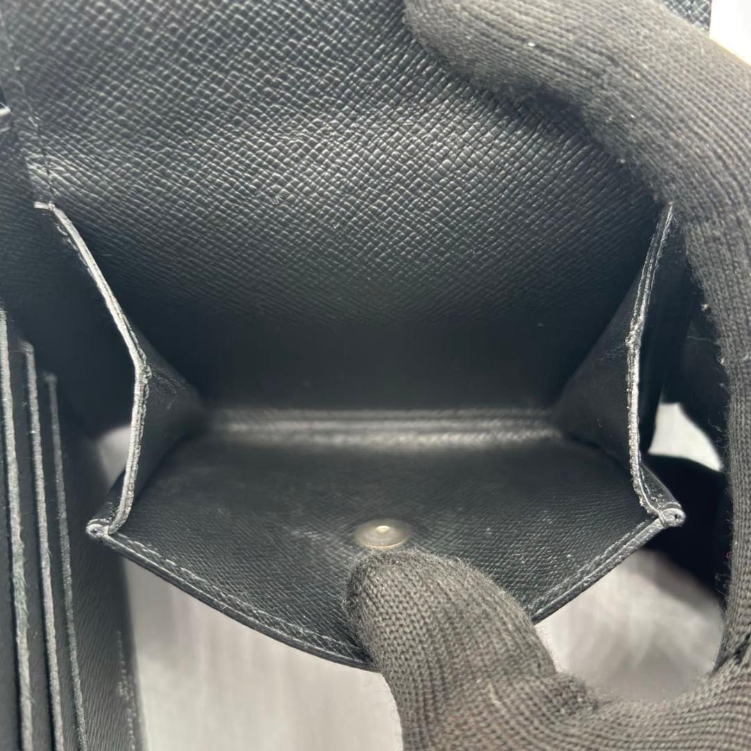 極美品 現行 IC 人気 ルイヴィトン マルコNM タイガ 黒 二つ折り財布