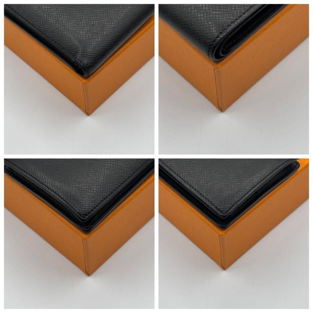 極美品 現行 IC 人気 ルイヴィトン マルコNM タイガ 黒 二つ折り財布