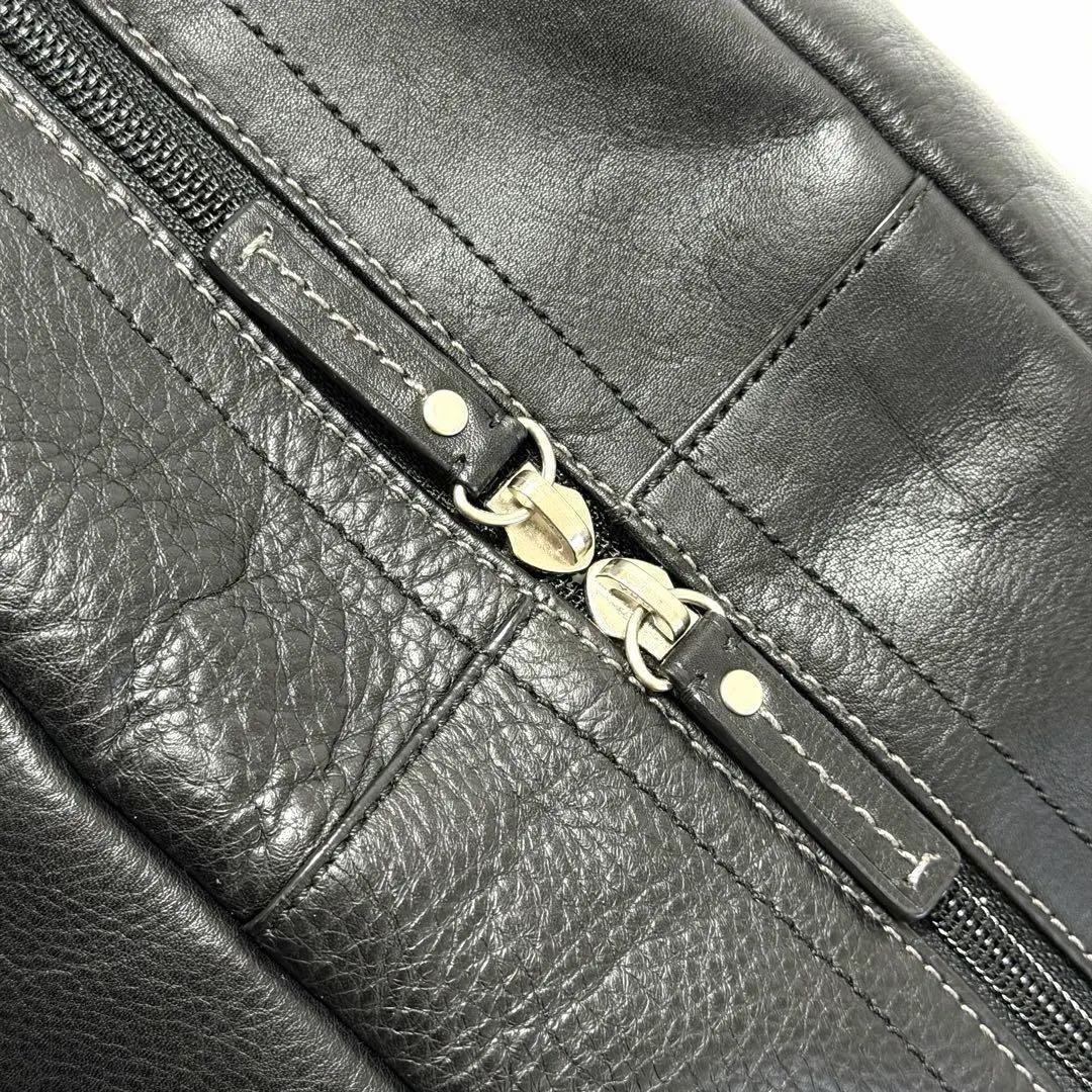 美品 COACH 本革ボストンバッグ 2way 大容量 ブラック レザー コーチ