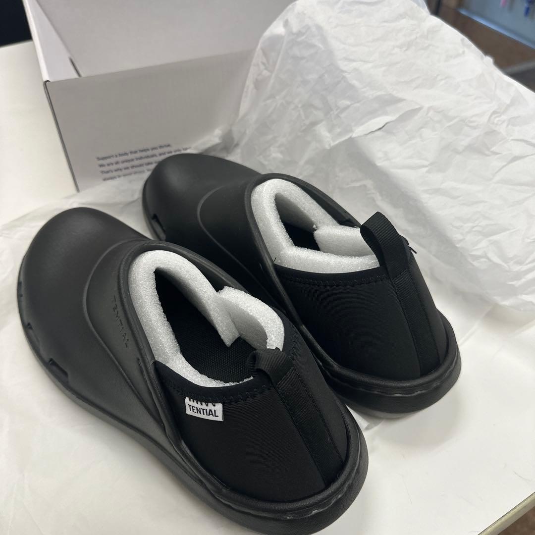 明日迄TENTIALリカバリーサンダルクロッグ Sサイズ ブラック ユニセックス