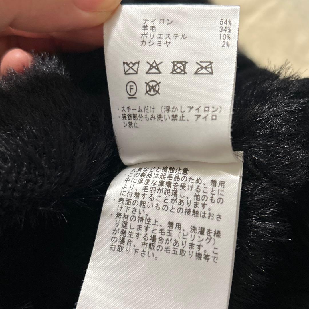 【美品】デサントゴルフセーター黒 シャギーニットレディースM DESCENTE