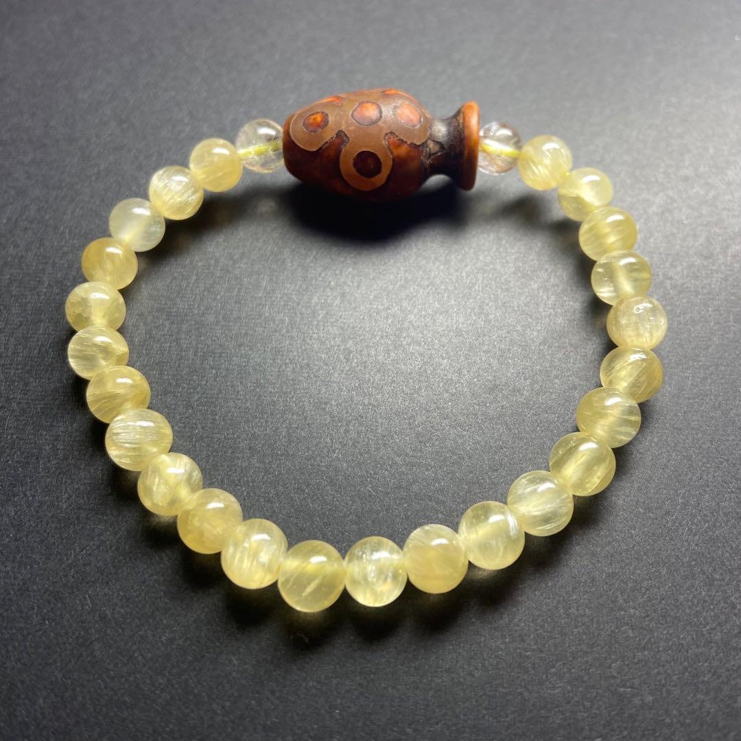 ◆ 聖母石◆閃電五眼 宝瓶天珠ブレス◆