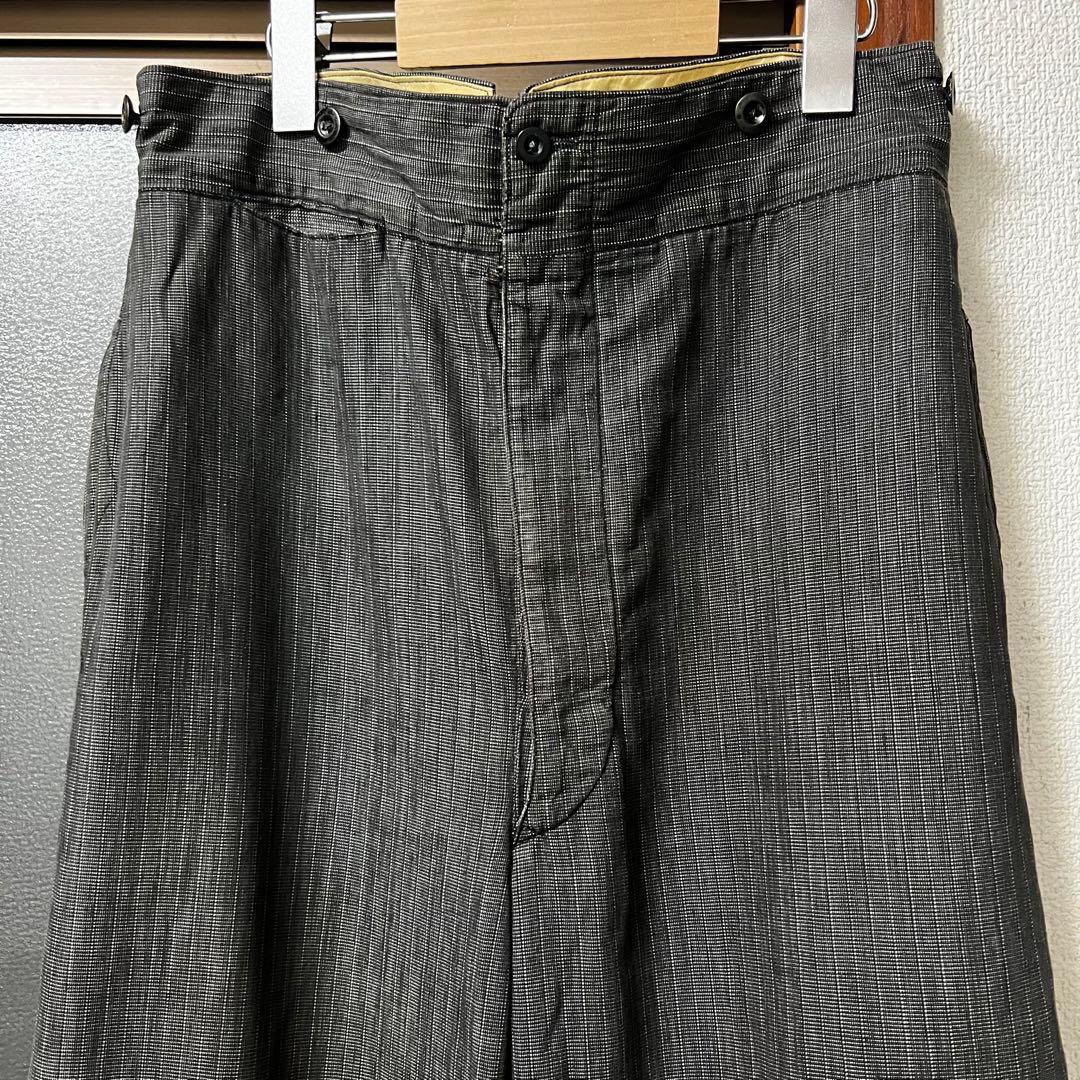 30s french vintage リネン シャンブレー トラウザーズ