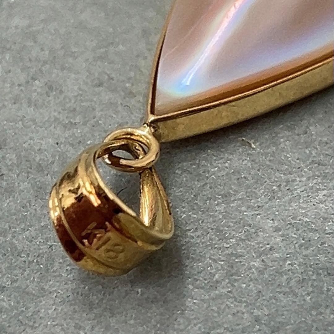 K18 雫型マベパール　ペンダントトップ