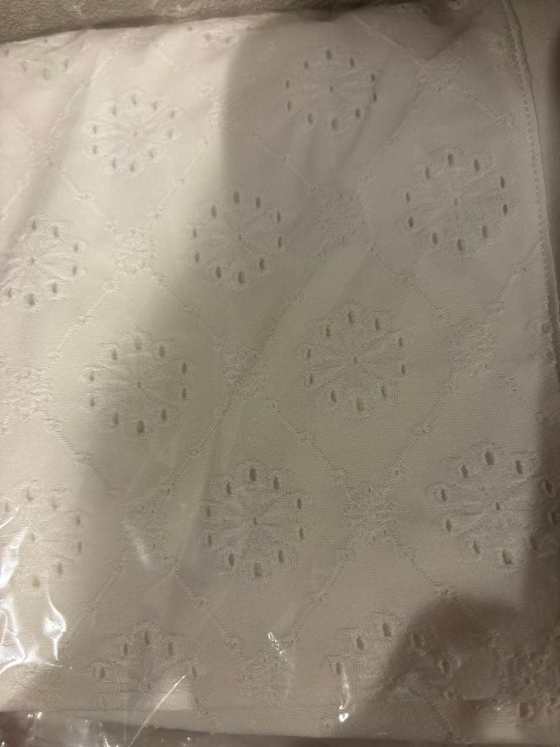 【SUKALA】ブラトップ付きフラワーレース トップス　Lサイズ　オフホワイト