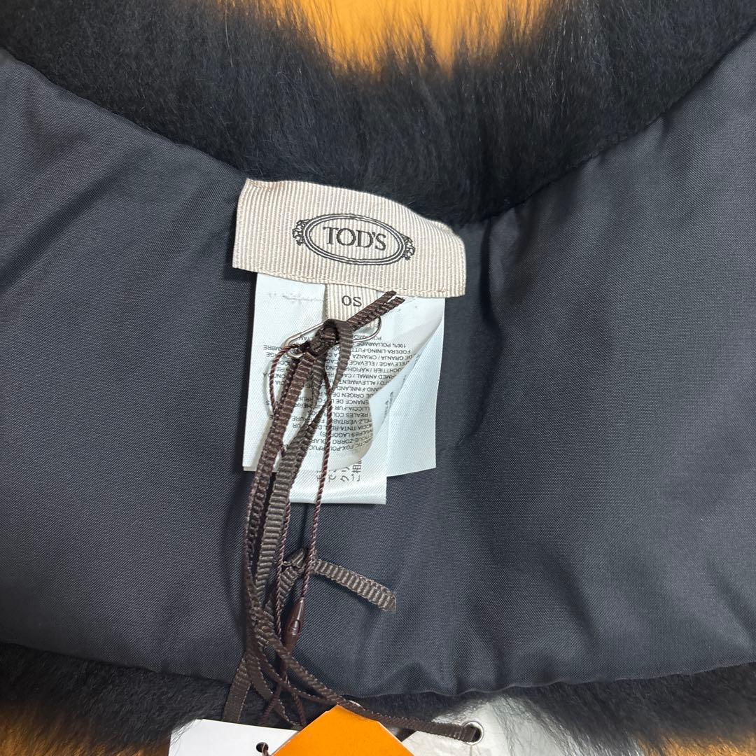 トッズ　フォックスファー　襟　マフラー　ティペット　ブラック　TOD'S