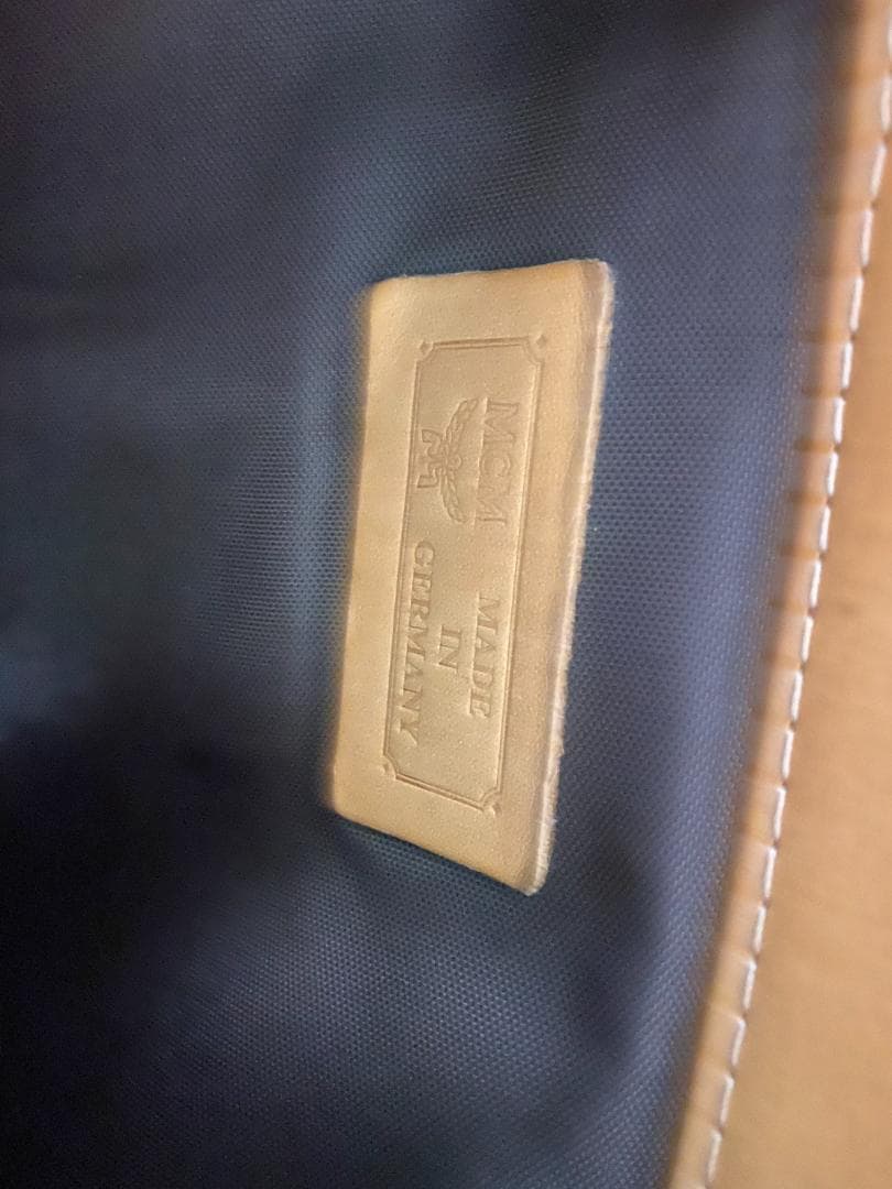 MCM チェーンショルダーバッグ ロゴ総柄 旧ロゴ期 PVC