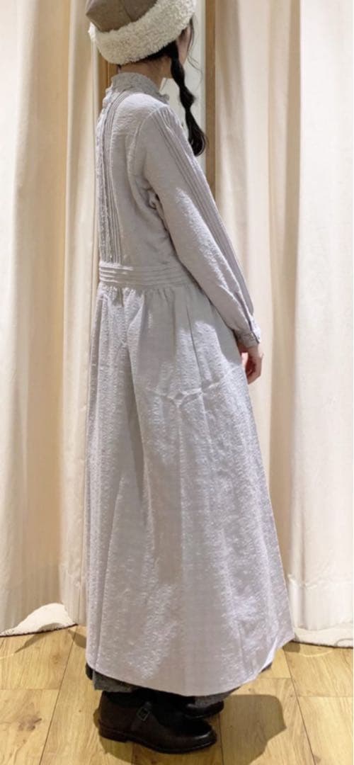 TSUHARU 新品タグ付　チェック織りレース刺繍ワンピース