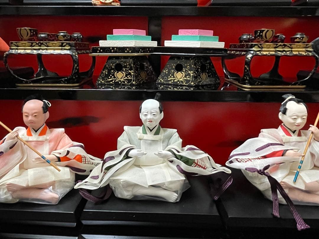 【★ぷーたんママさん専用★】雛人形　お雛様、お内裏様、三人官女、5人囃子のみ