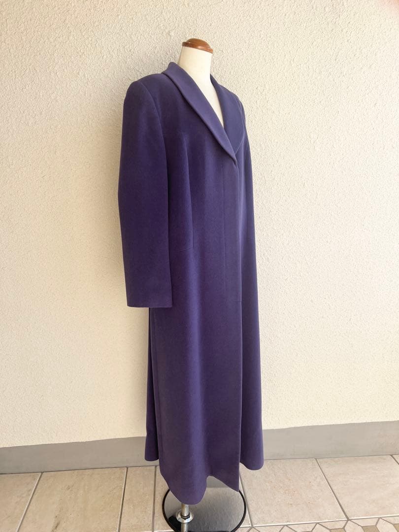 GIVENCHY ロングコート　紫　アンゴラ60%ウール40%　大きいサイズ44