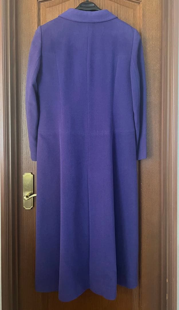GIVENCHY ロングコート　紫　アンゴラ60%ウール40%　大きいサイズ44