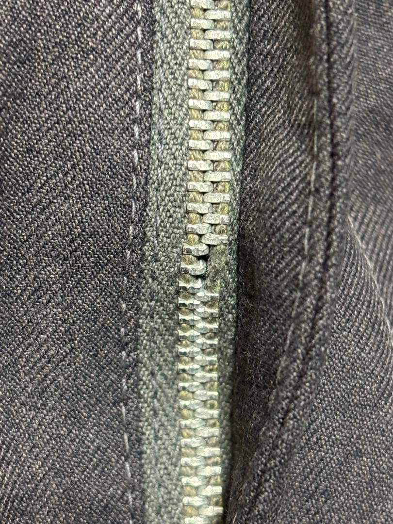 60s コンマージップ　ビンテージ　スラックス　アルミジップ　シンチバック