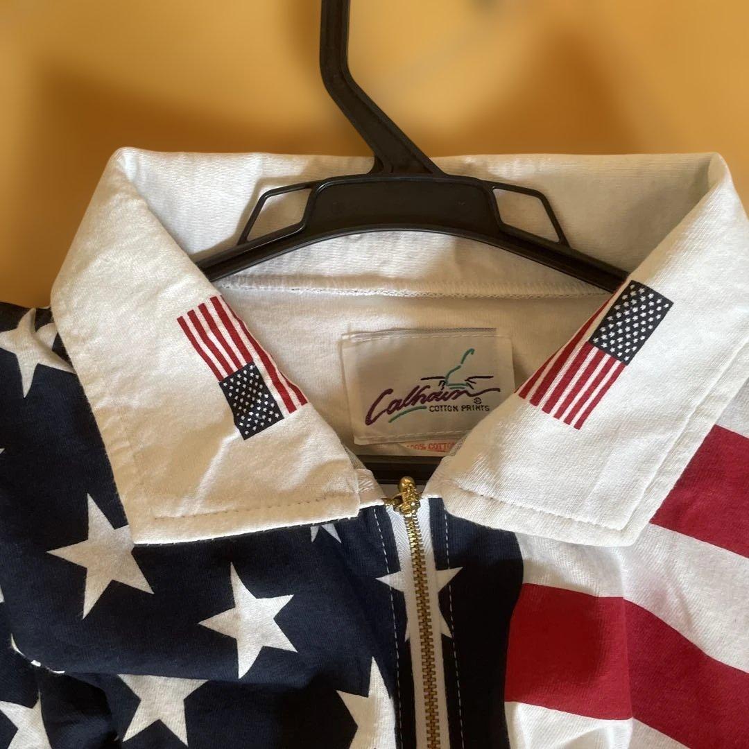 Calhoun アメリカ国旗ラガーシャツ XL ポロシャツ