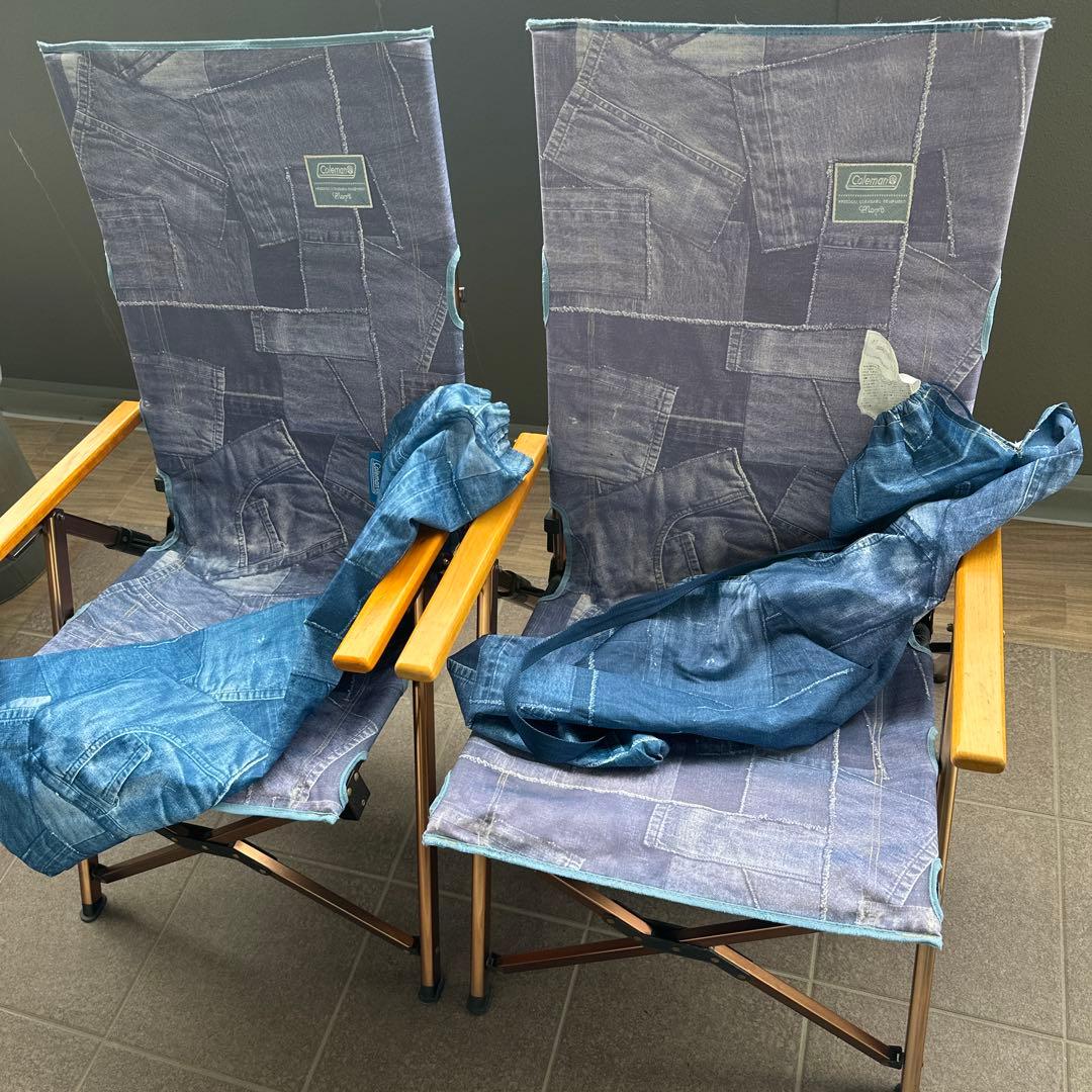 コールマン　レイチェア　デニム柄　2脚セット　Monro(モンロ)