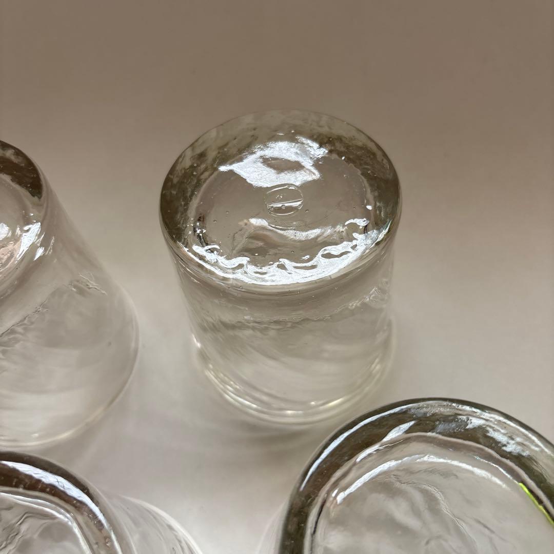 倉敷ガラス　小谷真三　ガラスコップ　4客　民藝