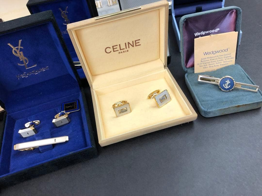S*a様 ダンヒル・オメガ・ウエッジウッド・セリーヌ他　タイピン・カフスまとめ