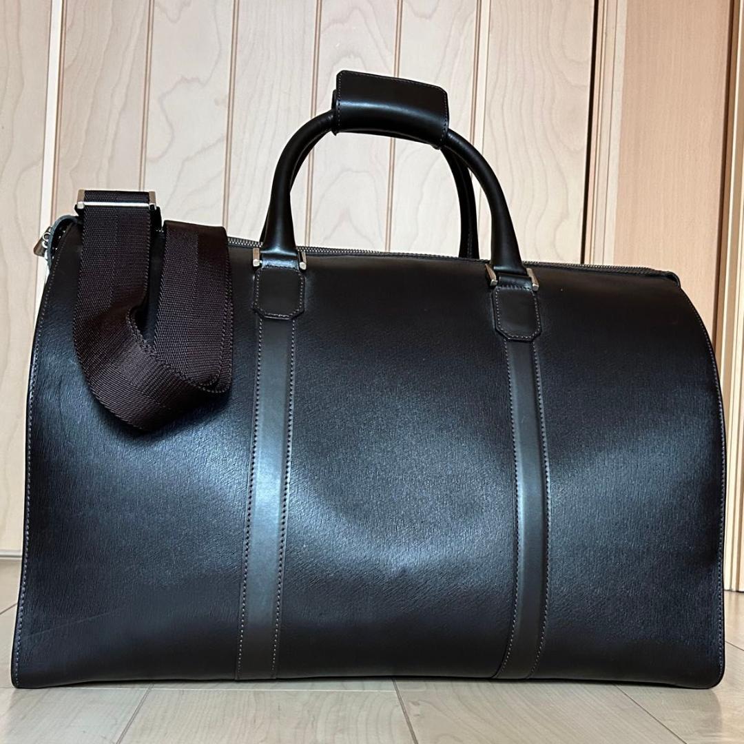 【極美品】Dunhill ダンヒル ボストンバッグ レザー 2WAY ブラック