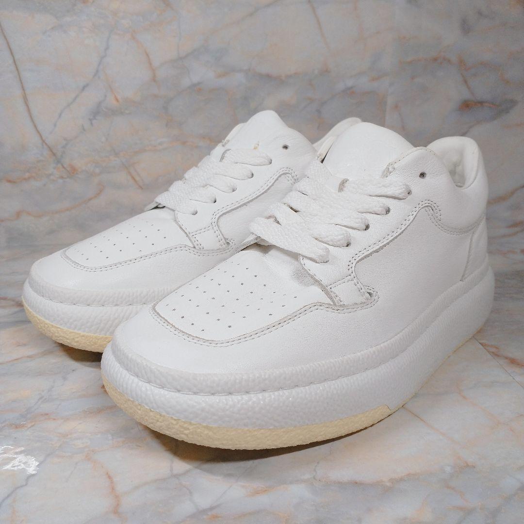 MM6 メゾンマルジェラ 白 レザースニーカー 35 極美品