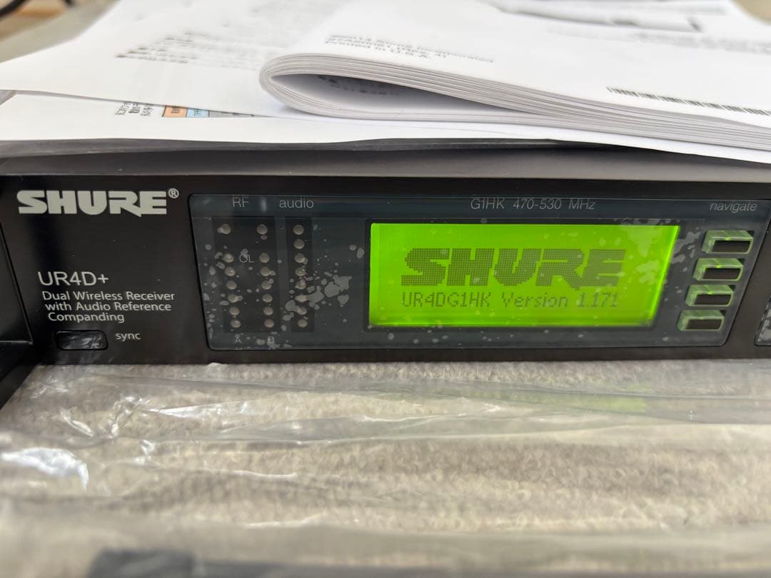 SHURE UR4D+ ワイヤレスレシーバー