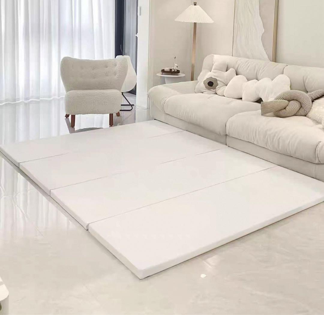 【美品】ベビープレイマット 折りたたみ 4cm マットレス 180×200cm