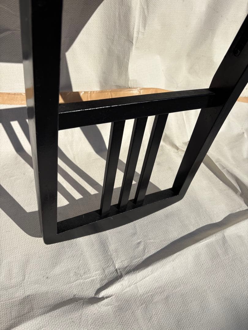 背もたれ付きピアノ椅子　足部フェルト付き　比較的きれい　NT