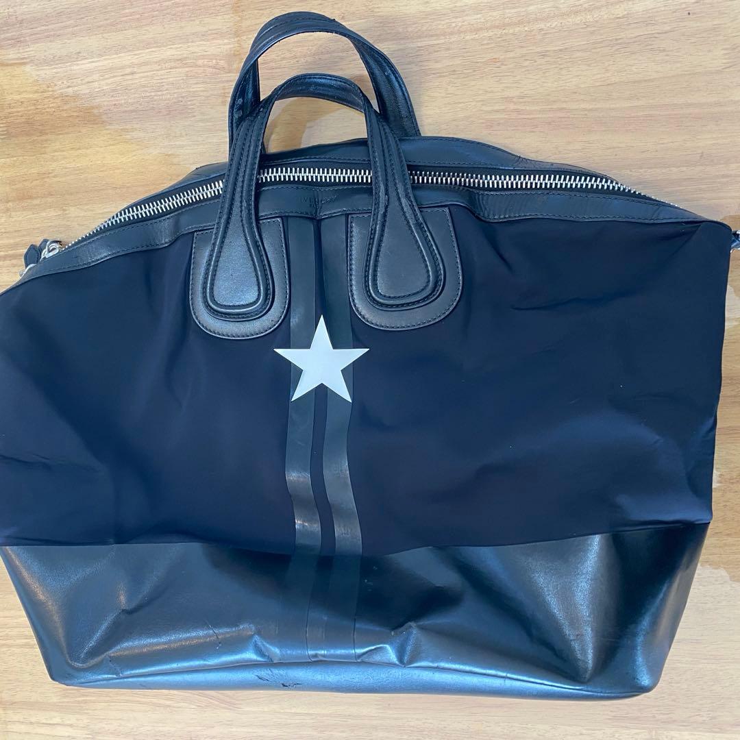 GIVENCHY 2way ナイチンゲール ボストンバッグ レザー劣化&シワ有り