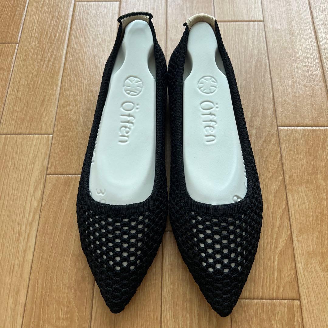 Öffen ブラック フラットシューズ 39