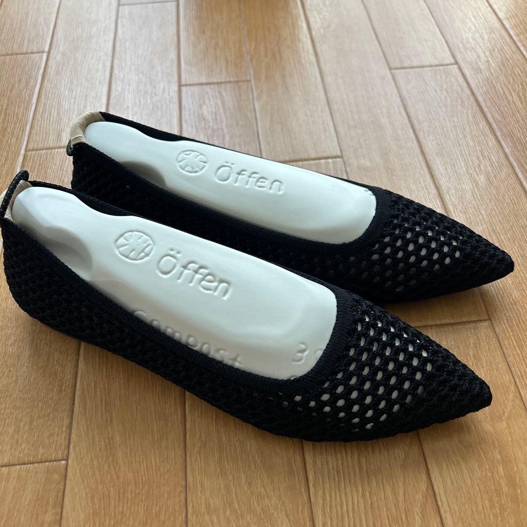 Öffen ブラック フラットシューズ 39