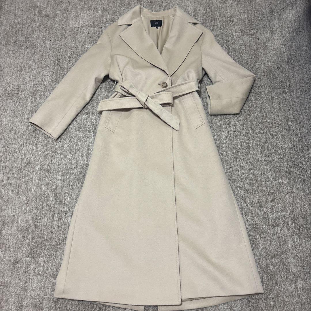 23区 オフホワイトロングコート