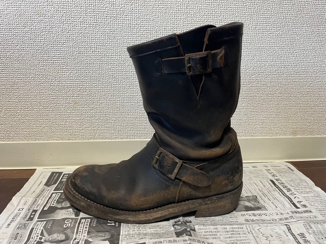 MOTO Motor 茶芯 レザーブーツ 1003ブーツ エンジニア