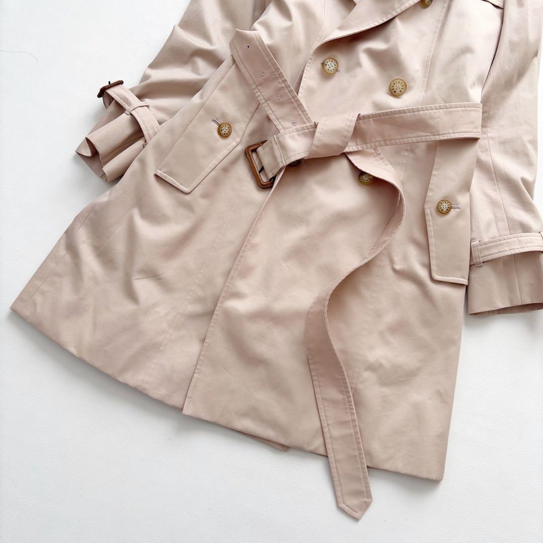 大きいサイズ　マッキントッシュ　トレンチコート　ピンクベージュ　ライナー　44
