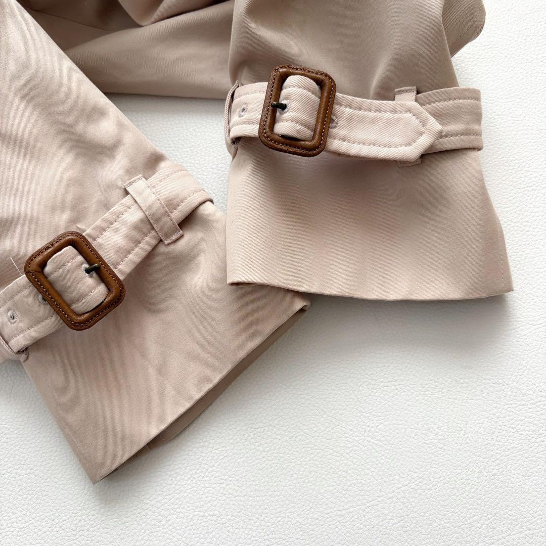 大きいサイズ　マッキントッシュ　トレンチコート　ピンクベージュ　ライナー　44