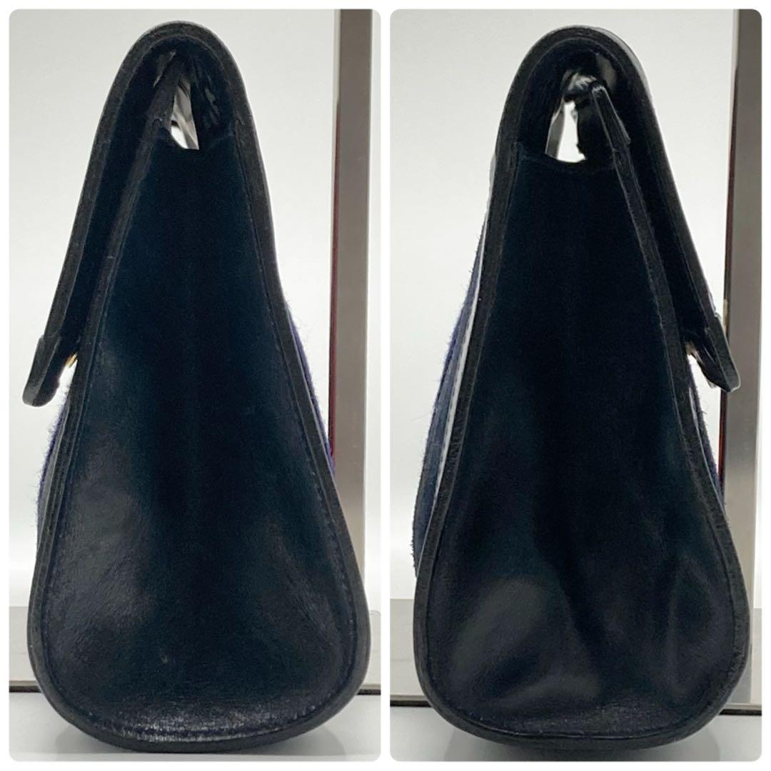 GUCCI クラッチバッグ シェリーライン スエード インターロッキング 黒