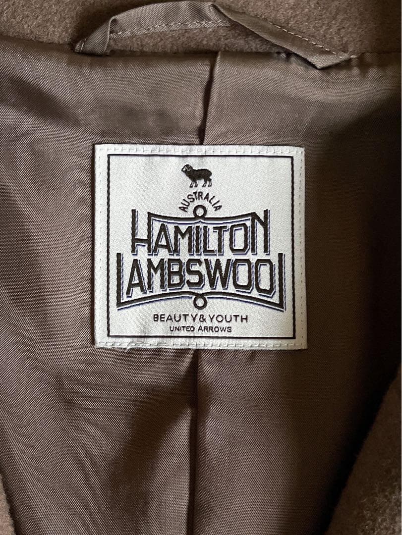 【BEAUTY&YOUTH】HAMILTON ウール メルトンロングPコート