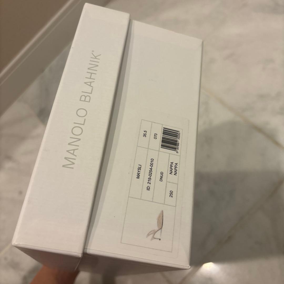 R*Y様 お値下げ！美品！マノロブラニク　メイセールピンクベージュ35.5