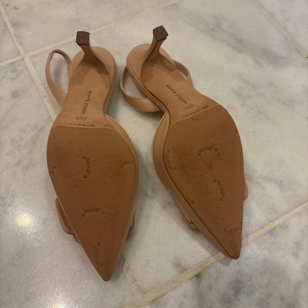 R*Y様 お値下げ！美品！マノロブラニク　メイセールピンクベージュ35.5