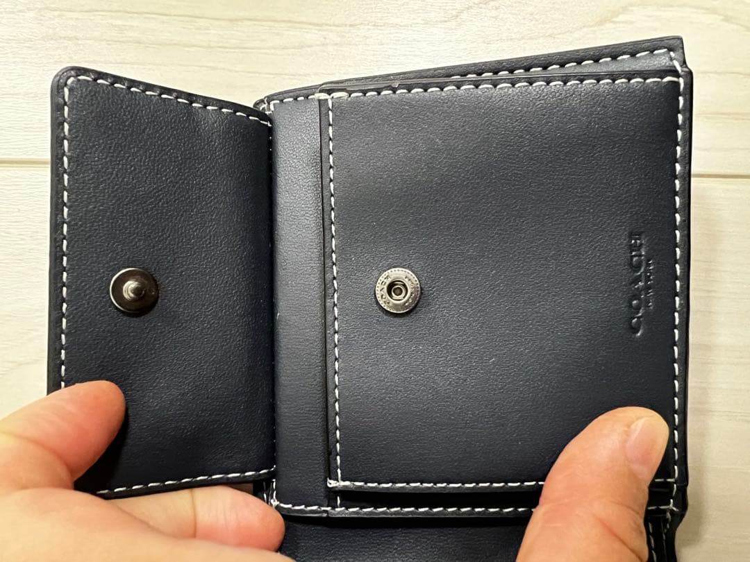 新品未使用　正規品 メンズコーチ　CH132QBMQ 二つ折り財布　ブルー