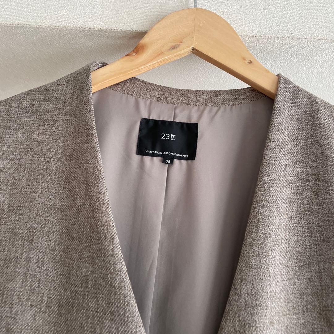 23区 ウールライクカルゼ ロングジレ