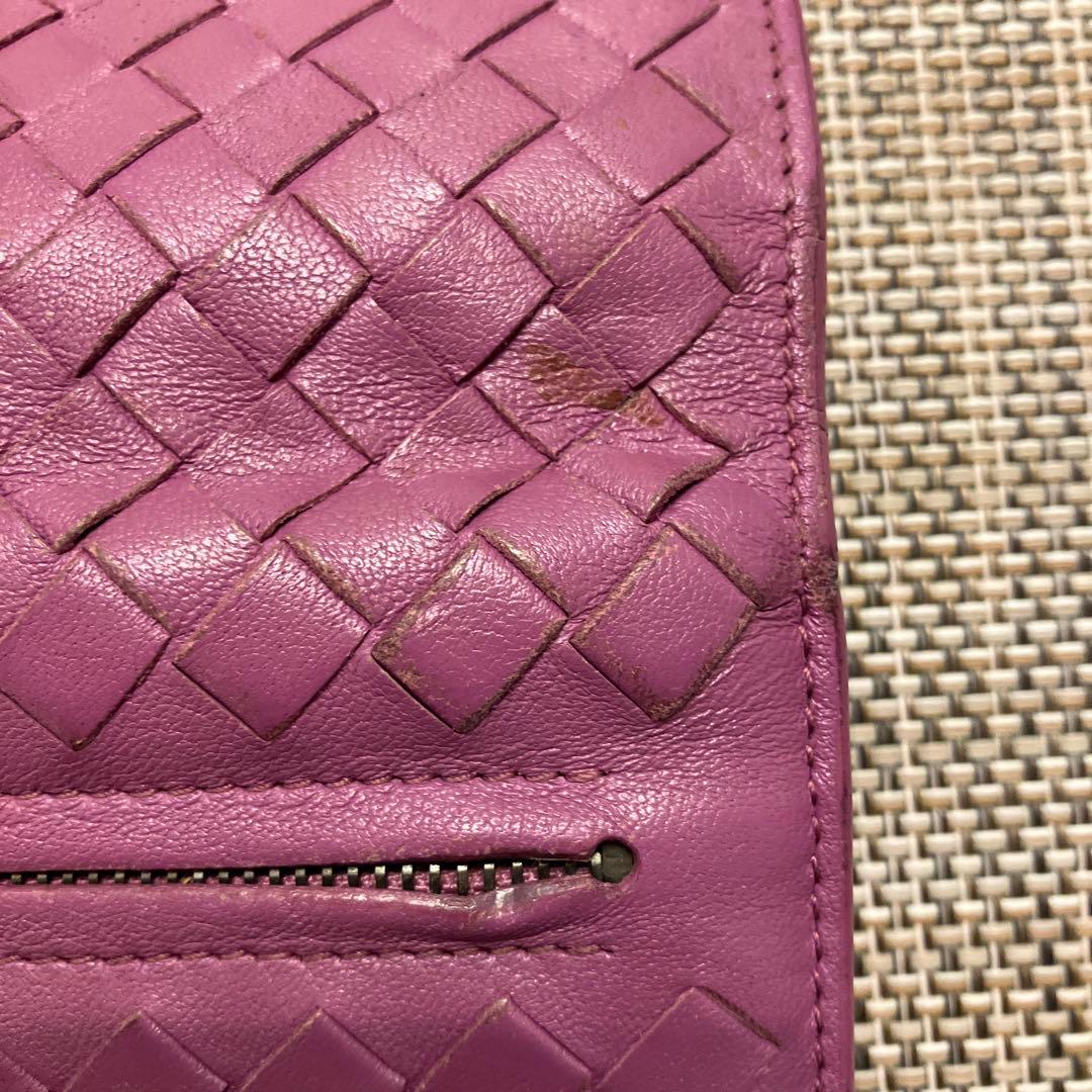 BOTTEGA VENETA ピンク長財布