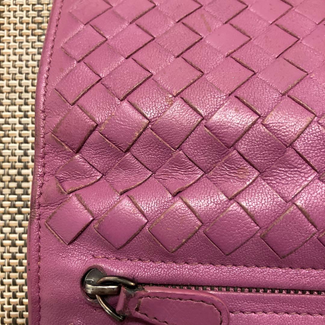 BOTTEGA VENETA ピンク長財布