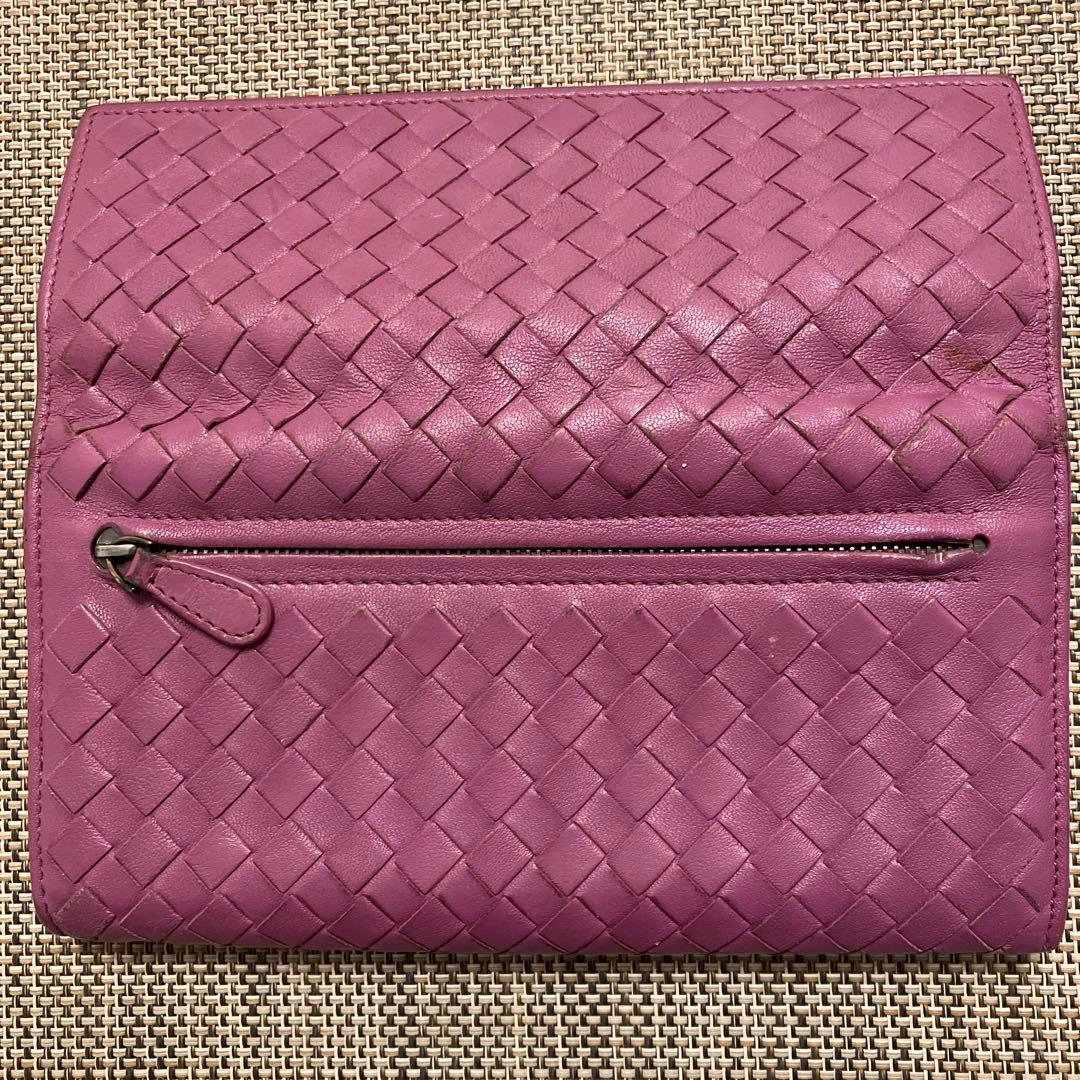 BOTTEGA VENETA ピンク長財布
