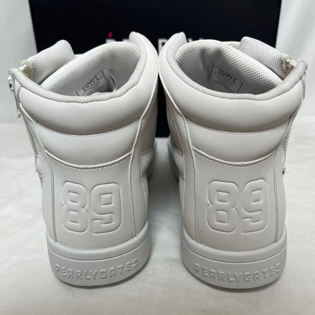 新品 PEARLY GATES ハイカット ゴルフシューズ 白27.5cm