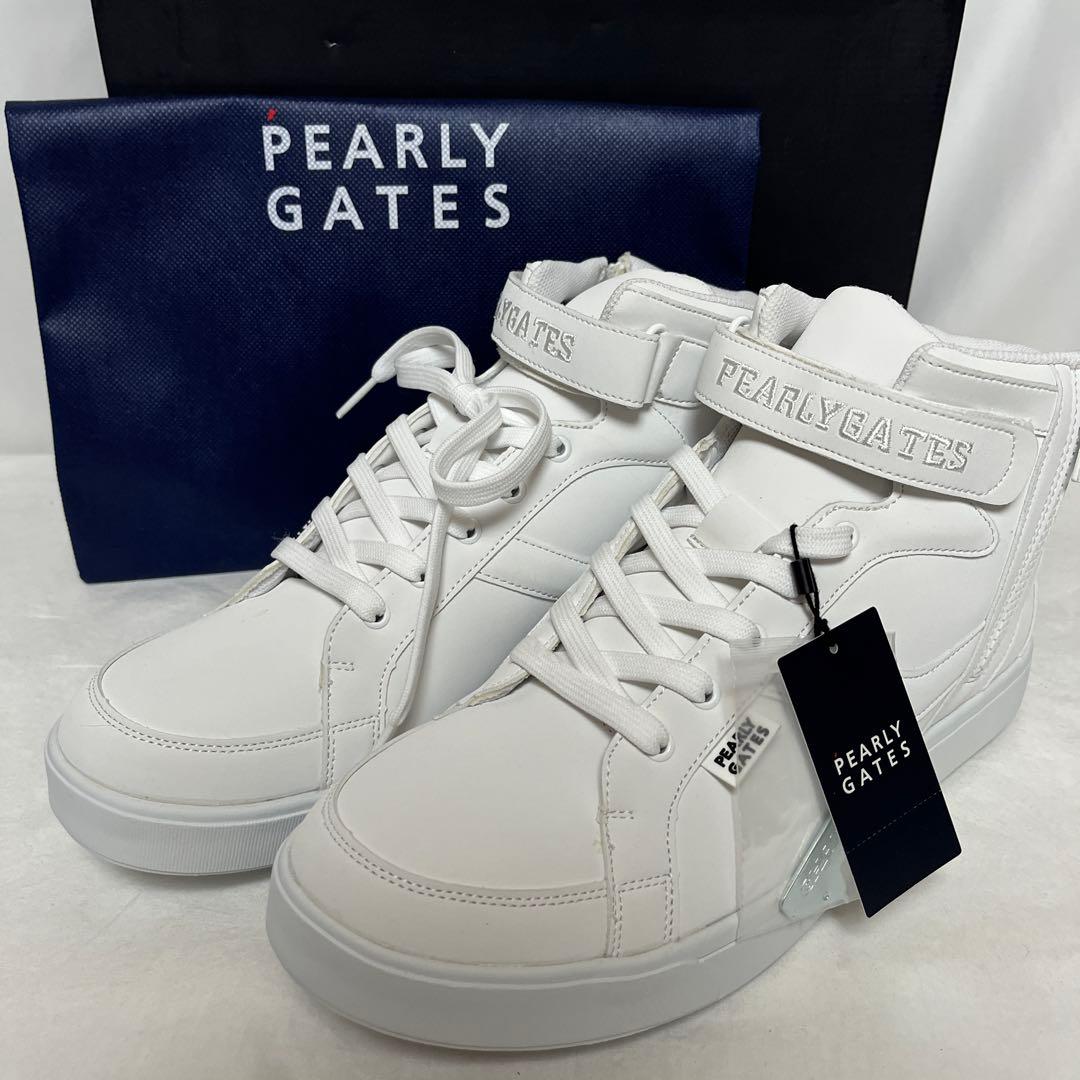 新品 PEARLY GATES ハイカット ゴルフシューズ 白27.5cm